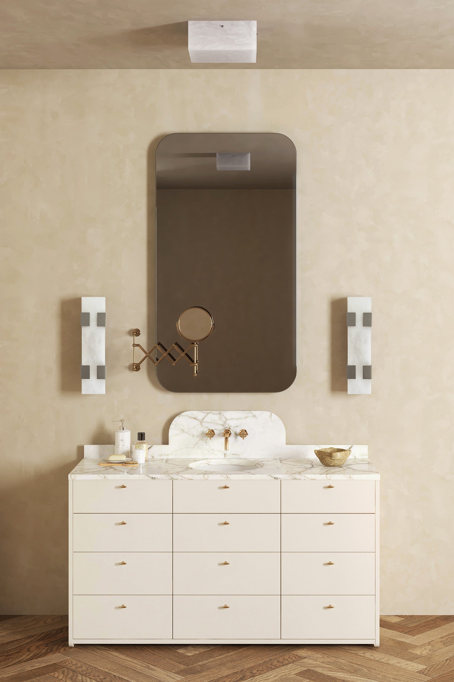 Ponti Alabaster Sconce 4C BN