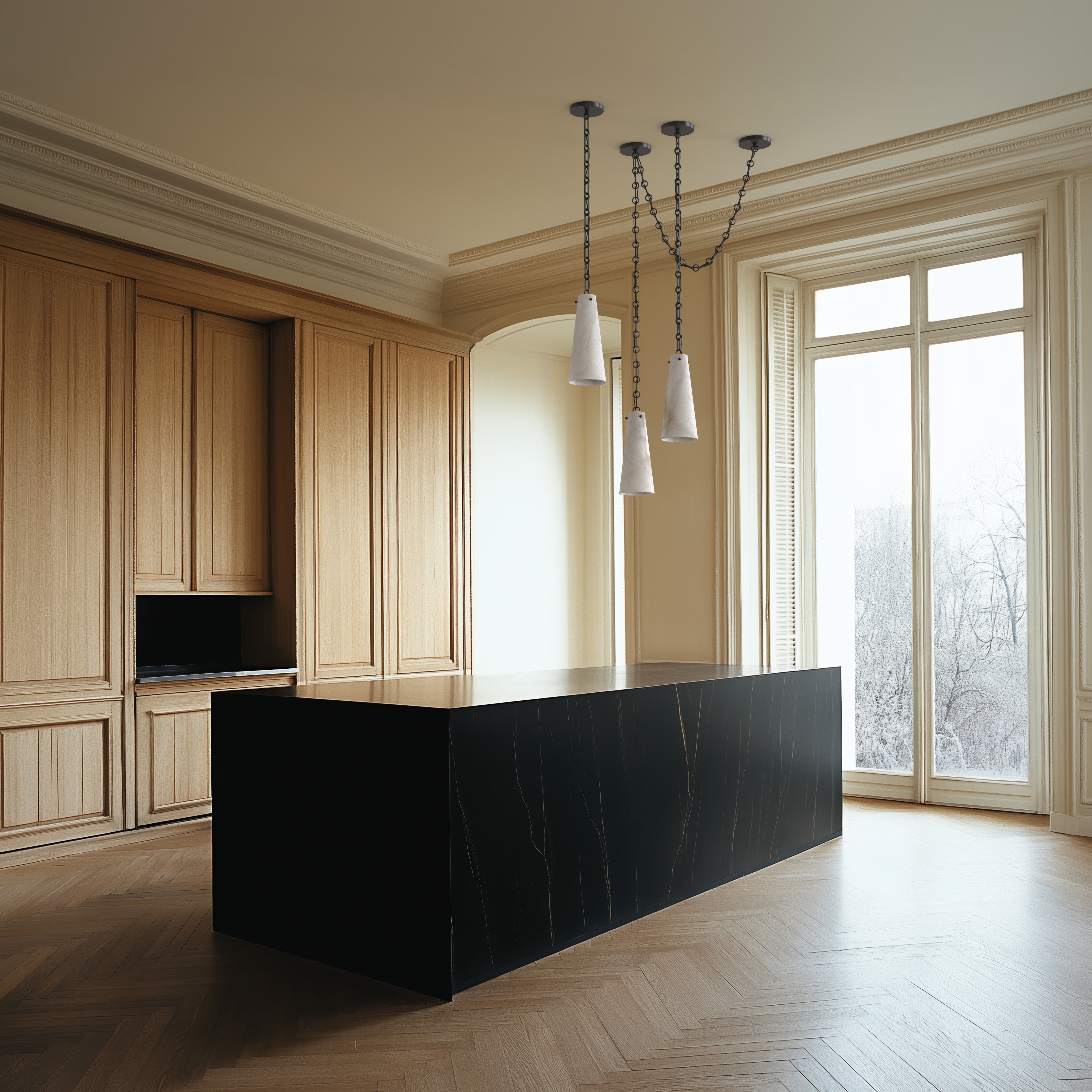 Lucca Alabaster Chandelier 3 BLK