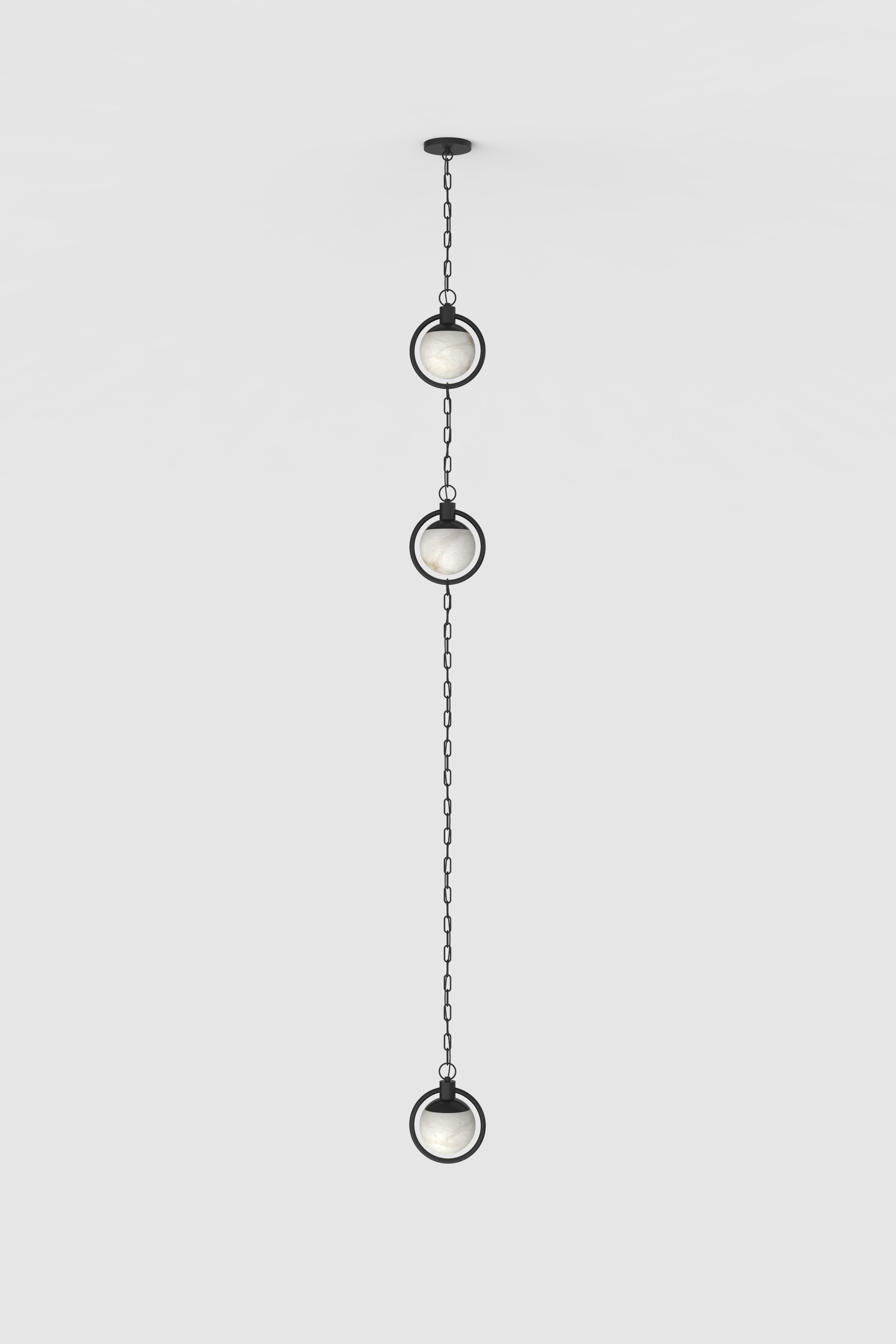 Trento Alabaster Pendant 3 BLK