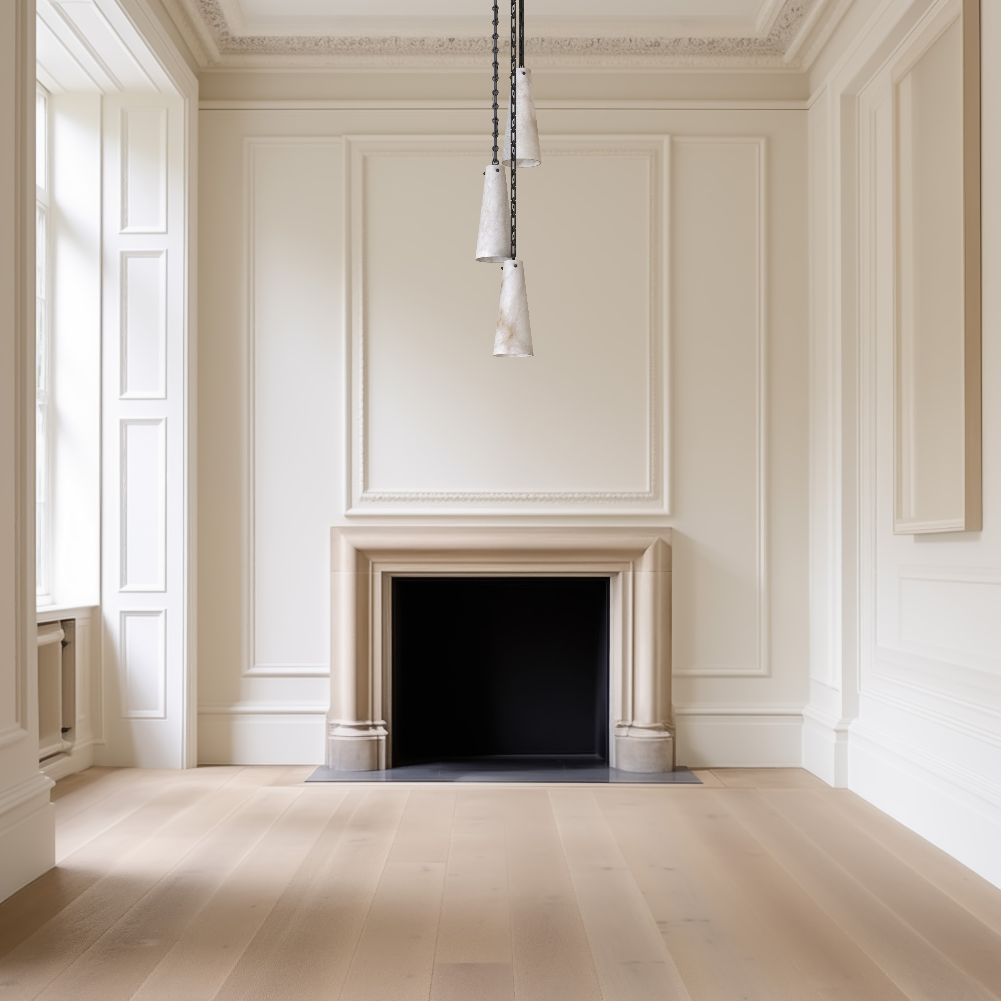 Lucca Alabaster Pendant 3 BLK