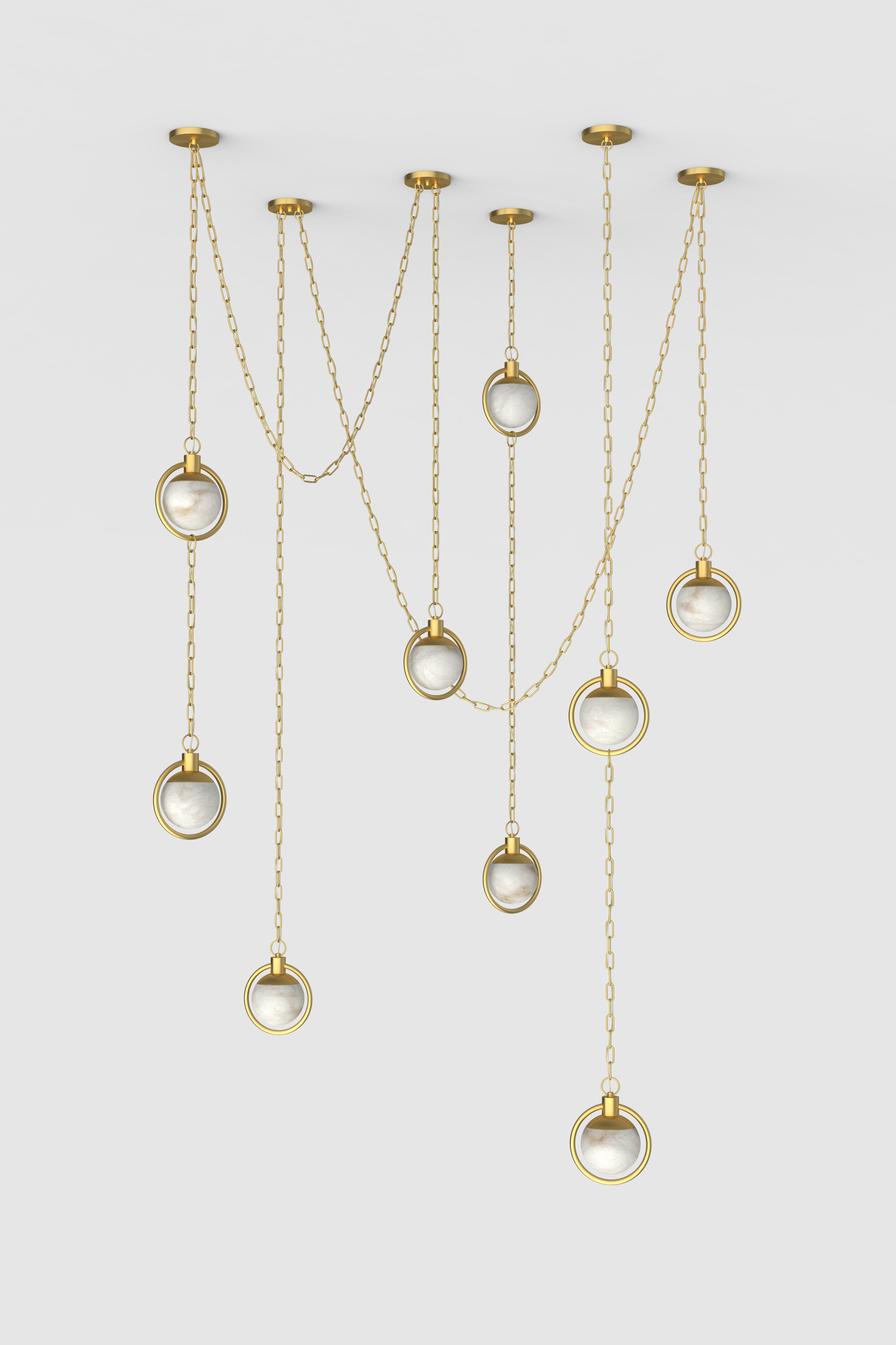 Trento Alabaster Chandelier 6 BB