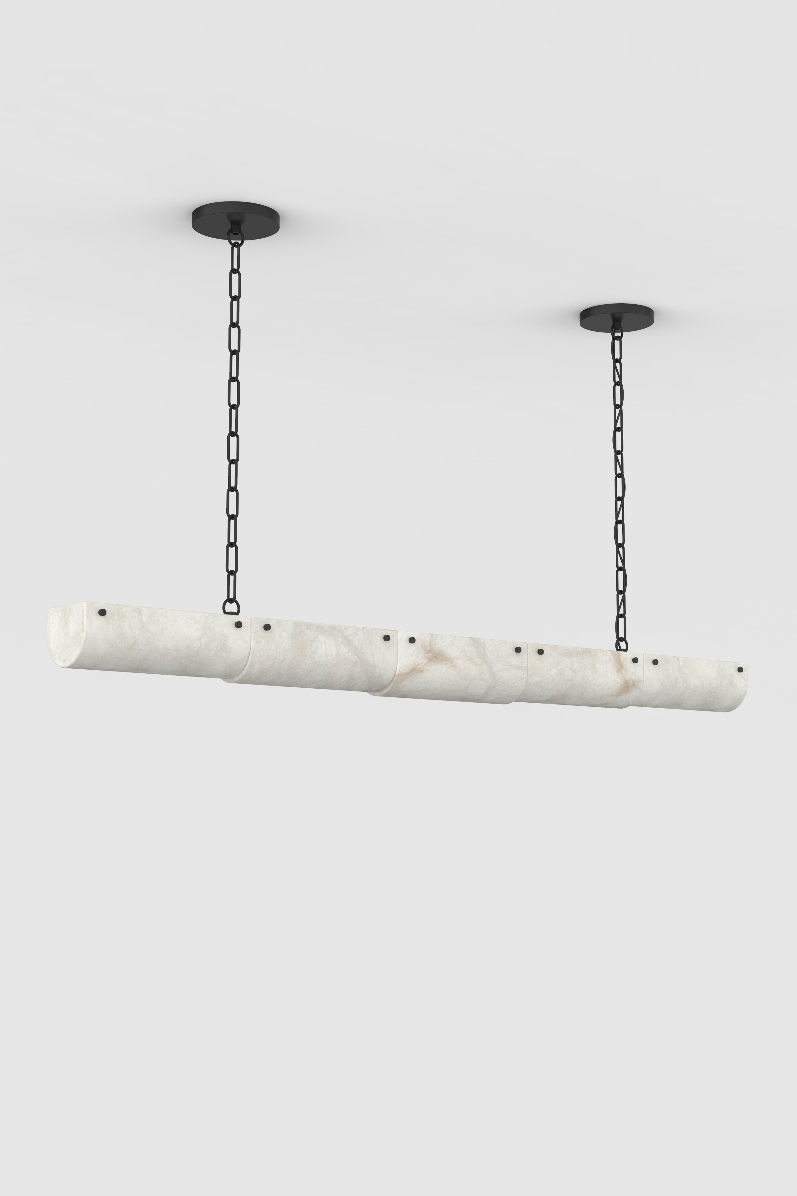 Nova Alabaster Chandelier BLK
