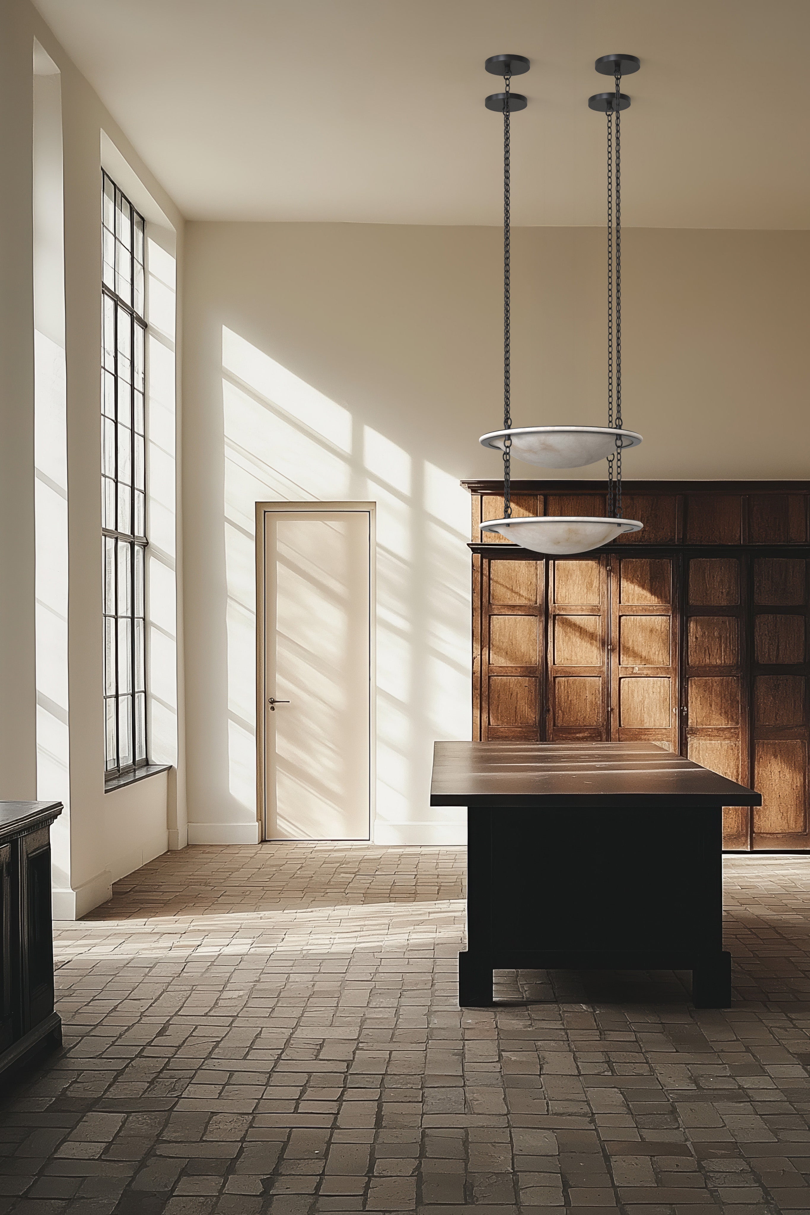 Vara Alabaster Chandelier 2 BLK